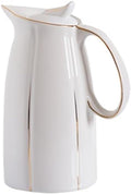 Pitcher 1.5L / 2L Ceramic Water Pitchers Cold Kettle With Handle Large Capacity Household Serveware & Beverage Jug Hot/Cold Water Carafe(Medium)