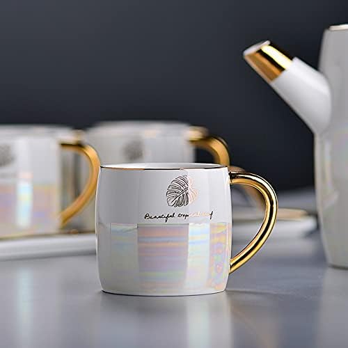 Beverage Serveware Tea set home restaurant simple ceramic gold-rimmed coffee cup afternoon teapot cup combination Water Carafe