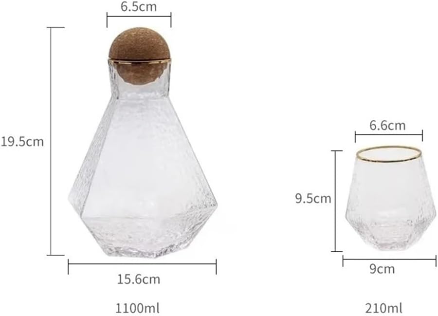 Beverage Serveware Nordic Creative Geometric Glass Water Pot Simple Heat Resistant Juice Milk Jug Cool Kettle Home Teapot Transparent Coffee Cup Water Carafe