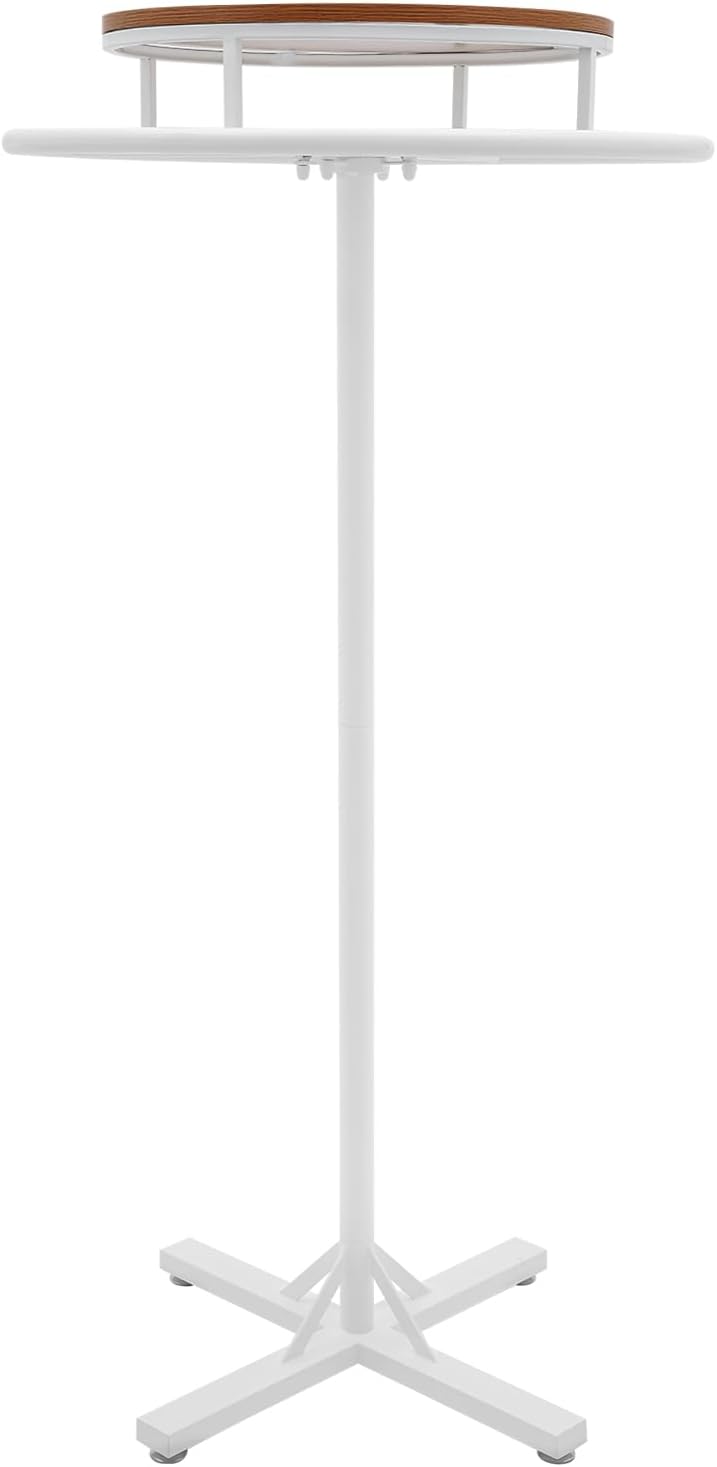 360° Rotating Round Clothing Rack White Garment Rack Retail Clothing Rack Floor-standing Clothing Display Rack for Clothes Boutique Supplies Display