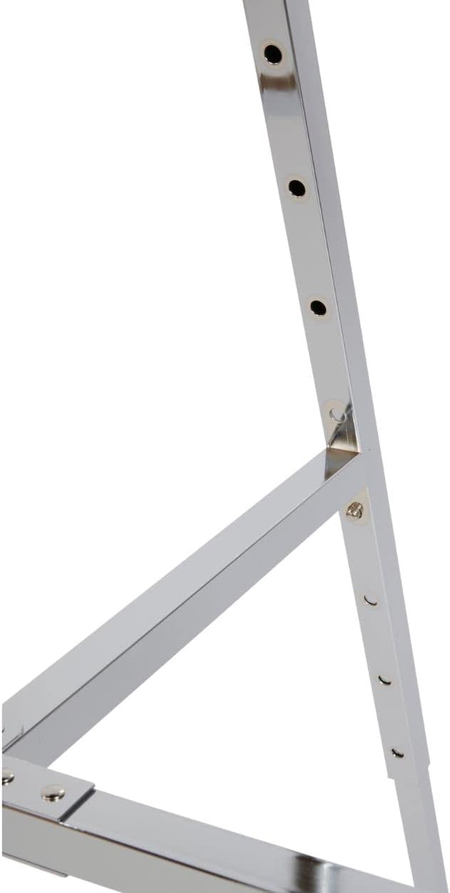 SSWBasics Chrome Round Clothing Rack (36' Diameter, 48'-72'H, 3' Increments) - With Push Button Adjustable Legs - Round Garment Rack for Retail, Thrift, and Consignment Shops