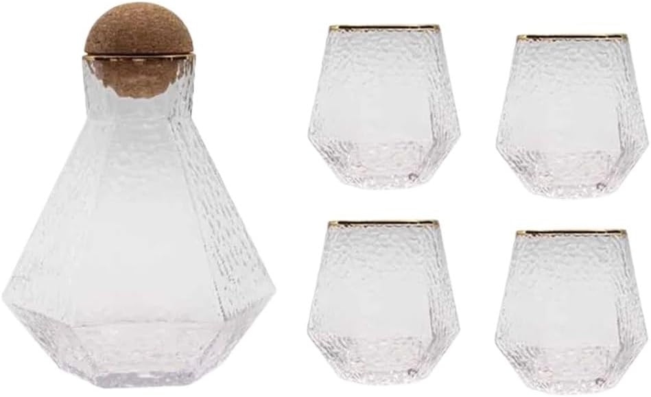 Beverage Serveware Nordic Creative Geometric Glass Water Pot Simple Heat Resistant Juice Milk Jug Cool Kettle Home Teapot Transparent Coffee Cup Water Carafe