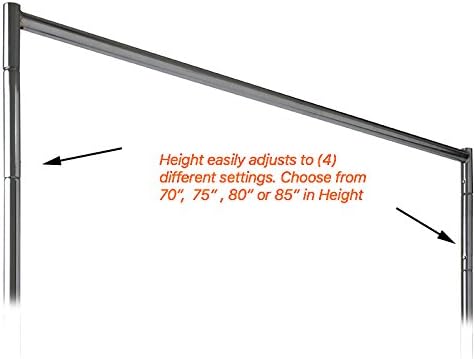 Only Hangers Industrial Strength Z Rack with Add-On Hangrail and Built-in Height Extensions - Available in Black, Orange, and White (ORANGE)