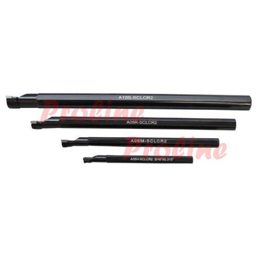 5/16''-5/8'' 4 PC SCLCR Indexable Boring Bar Set Lathe Tooling CCMT Inserts
