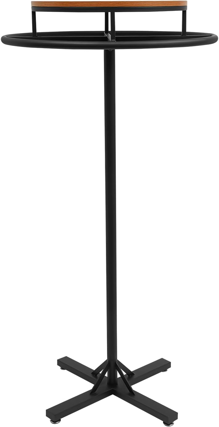 360° Rotating Round Clothing Rack Black Garment Rack Retail Clothing Rack Floor-standing Clothing Display Rack for Clothes Boutique Supplies Display