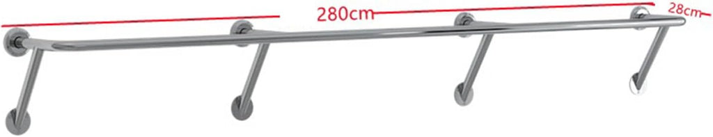 Wall-mounted Clothes Bar Garment Rack,stainless Steel Creative Retail Clothing Display Stand Boutique Commercial Coat Rack,multi-purpose Metal Bedroom Hanging Clothing Rod Home Towel Rack