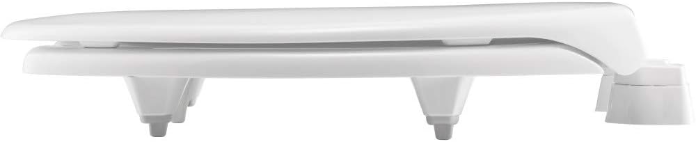 BEMIS 2L215OT 000 Medic-Aid 2' Lift Raised Open Front Toilet Seat with Cover, ELONGATED, Long Lasting Solid Plastic, White