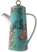 Beverage Serveware Ceramic Teapot With Lid Water Pitcher Kitchen Butter Bottle Flower & Bird Finished Wedding Gifts Party Presents 650ML Water Carafe(Green)