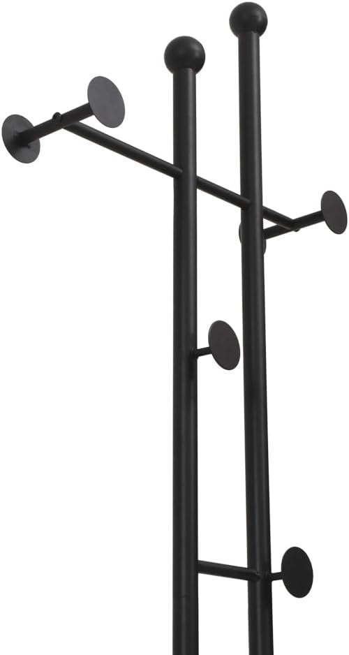 Marble Base Coat Rack Freestanding Metal Modern Coat Rack Stand for Hanging Clothes Rack Stand for Bedroom Standing Garment Rack Heavy Duty Coat Hanger Freestanding Hanger Black