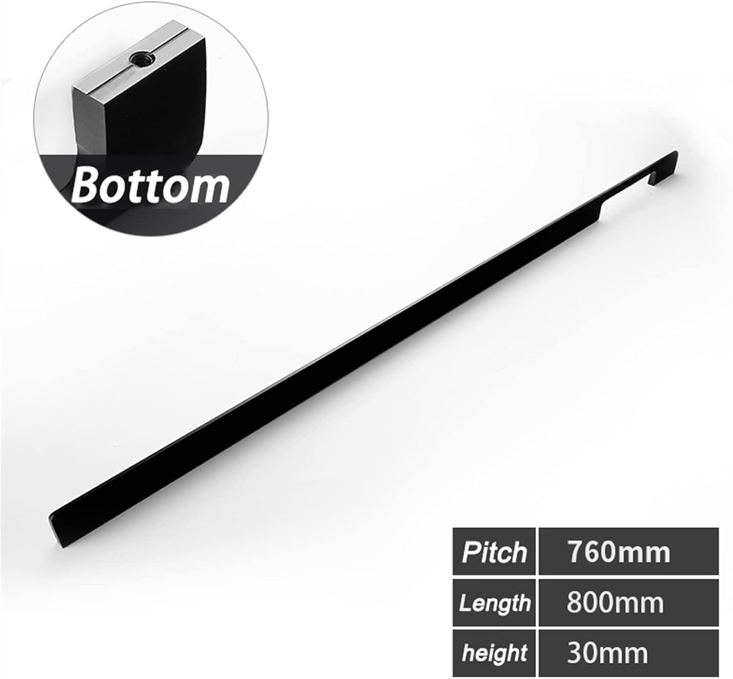 Cabinet Handles Kitchen Hardware Super Long Black Handles Modern 1000mm Furniture Handles Cabinet Door Kitchen Cabinet Knobs Pulls Drawer Wine Cabinet Hardware (2 pcs ) Cabinet pulls Kitchen Cabinet H