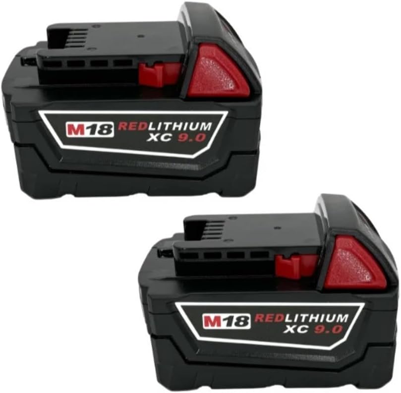 18V 6000mAh/9000mAh/12000mAh Lithium-Ion Replacement Battery Compatible with Milwaukee M18 Tools 48-11-1860, 48-11-1850, 48-11-1840 Cordless Power Tool Batteries(2PCS 9.0Ah)