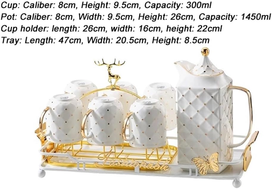 Beverage Serveware Water Cup Set for Home Living Room Guests Drinking Water Cup Water Utensils Water Kettle Tea Cup Tea Set Water Carafe