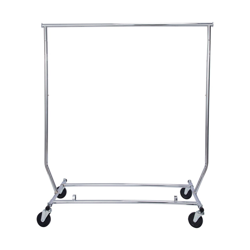 SSWBasics Rolling Rack for Clothes - Metal Clothes Rack with Wheels, Collapsible Rolling Rack, Clothing Rack for Storage and Organization, Portable and Adjustable