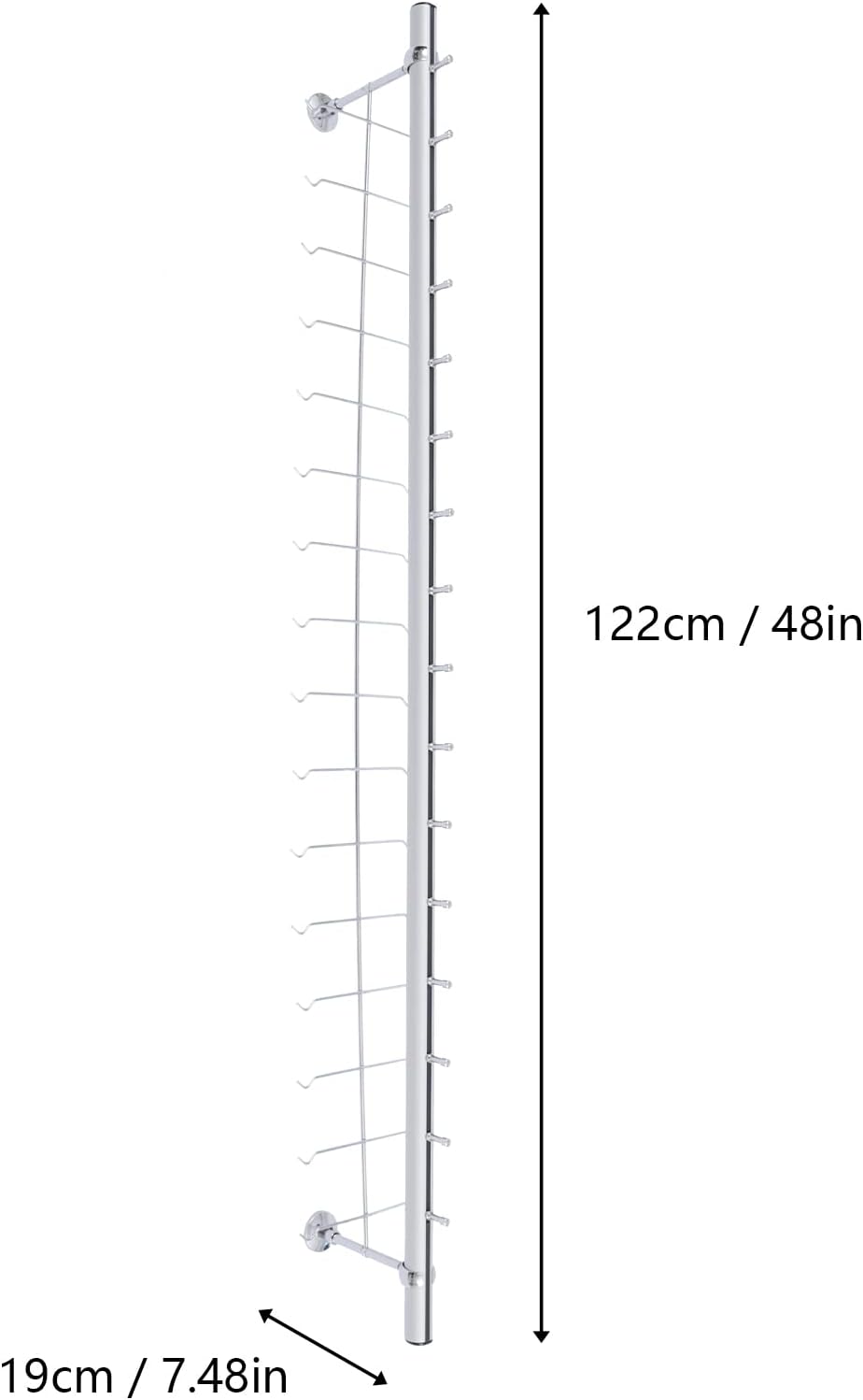 10 pcs Sunglasses Rack Eyeglass Frame Stand, 16 Frames 1.22mSunglasses Holder Organizer Storage Aluminium Eyewear Glasses Display Stand Decorative Display Rod (12 Frames with Lock)