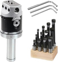 F1 2/3/4 inch 50/75/100mm F1 Type Boring Head 12/18/25mm Lathe Boring Bar Milling Handle for Milling Machine Tools + Hex Wrenche(25mm-6PCS)
