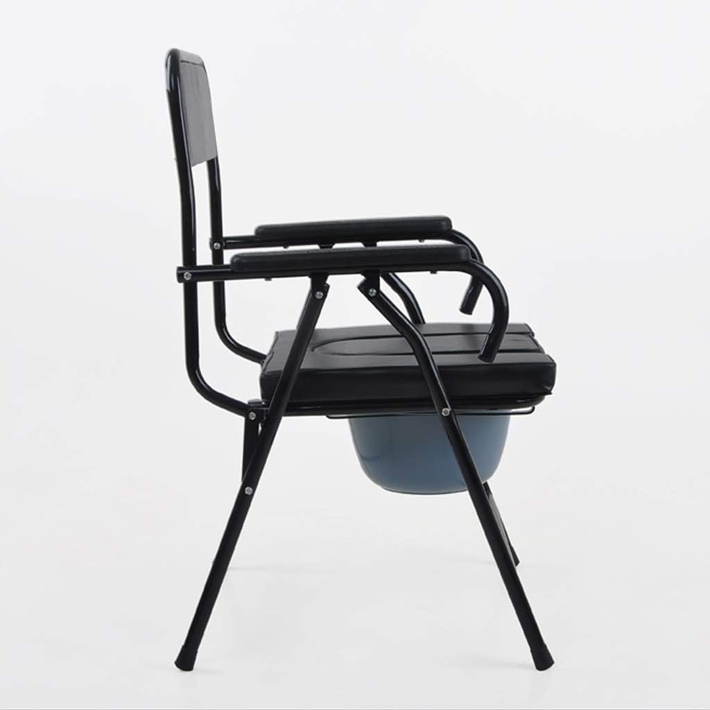 Commode Chair Folding Commode Chair - Heavy-Duty Bedside Potty Chair for Adults, Handicap Toilet Seat with Handles Bathroom Shower Chair