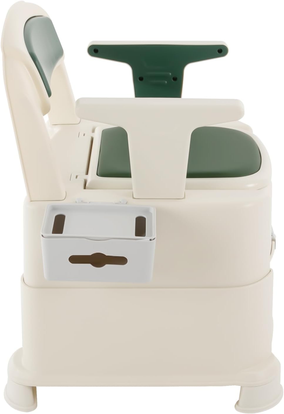 Bedside Commodes Chair, 440.92Lbs Capacity Bedside Toilet Portable Adult Potty Toilet Chair Armrests Adjustable Commode Toilet Heavy Duty Moveable Commodes w/Night Light for Home Use Nursing Centers