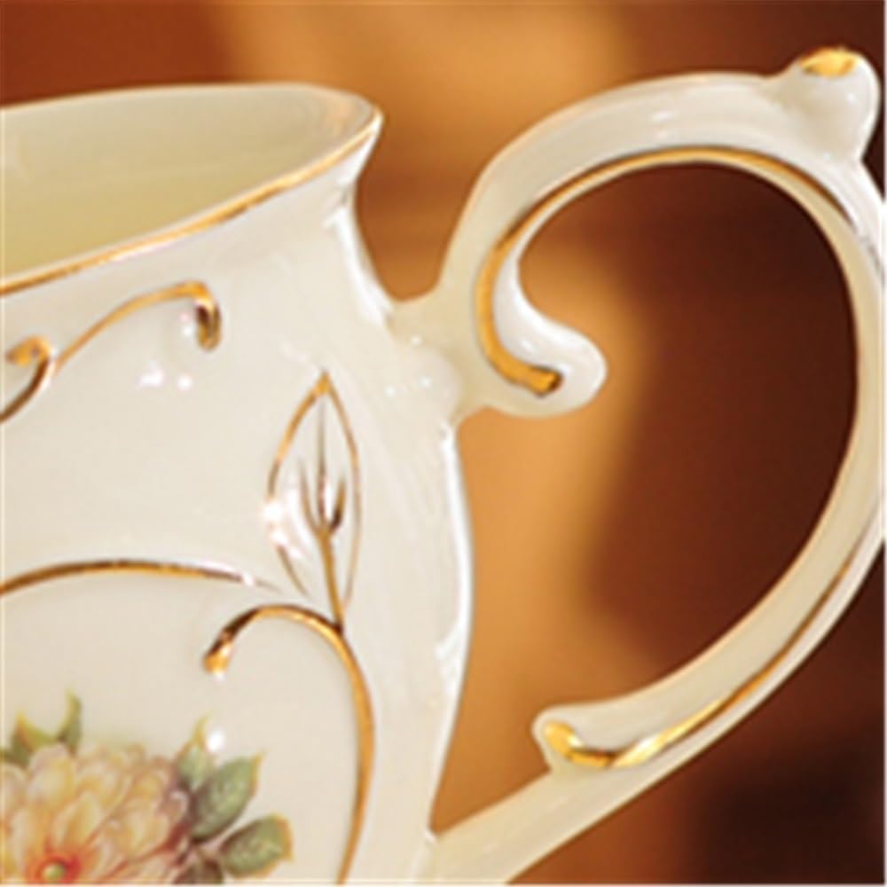 Beverage Serveware Water Cup Tea Set for Home Use, European Living Room, Ceramic Water Cup, Tea Cup, Teapot Set with Tray Water Carafe