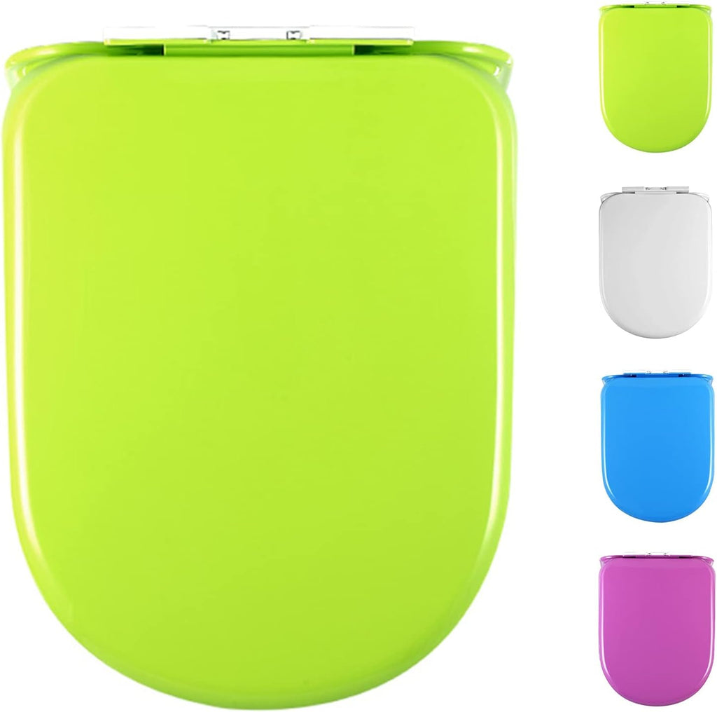 Toilet Seat One Colorful Soft Close Toilet Seat with Quick Release Bathroom Oval New Slow Close(Green)