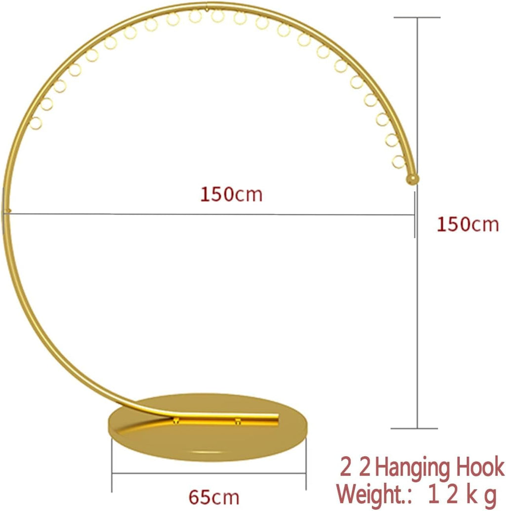 Boutique Display Heavy Duty Portable Clothing Rack, Commercial Grade Metal Garment Rack with Stable Base for Hanging Clothes(Gold, 150CM)