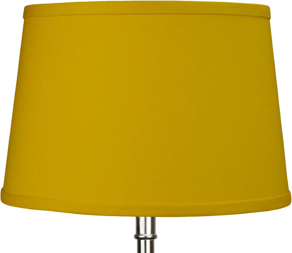 FenchelShades.com Set of 2 Lampshades 10' Top Diameter x 12' Bottom Diameter x 8' Slant Height with Washer (Spider) Attachment. (Linen Yellow Spice)