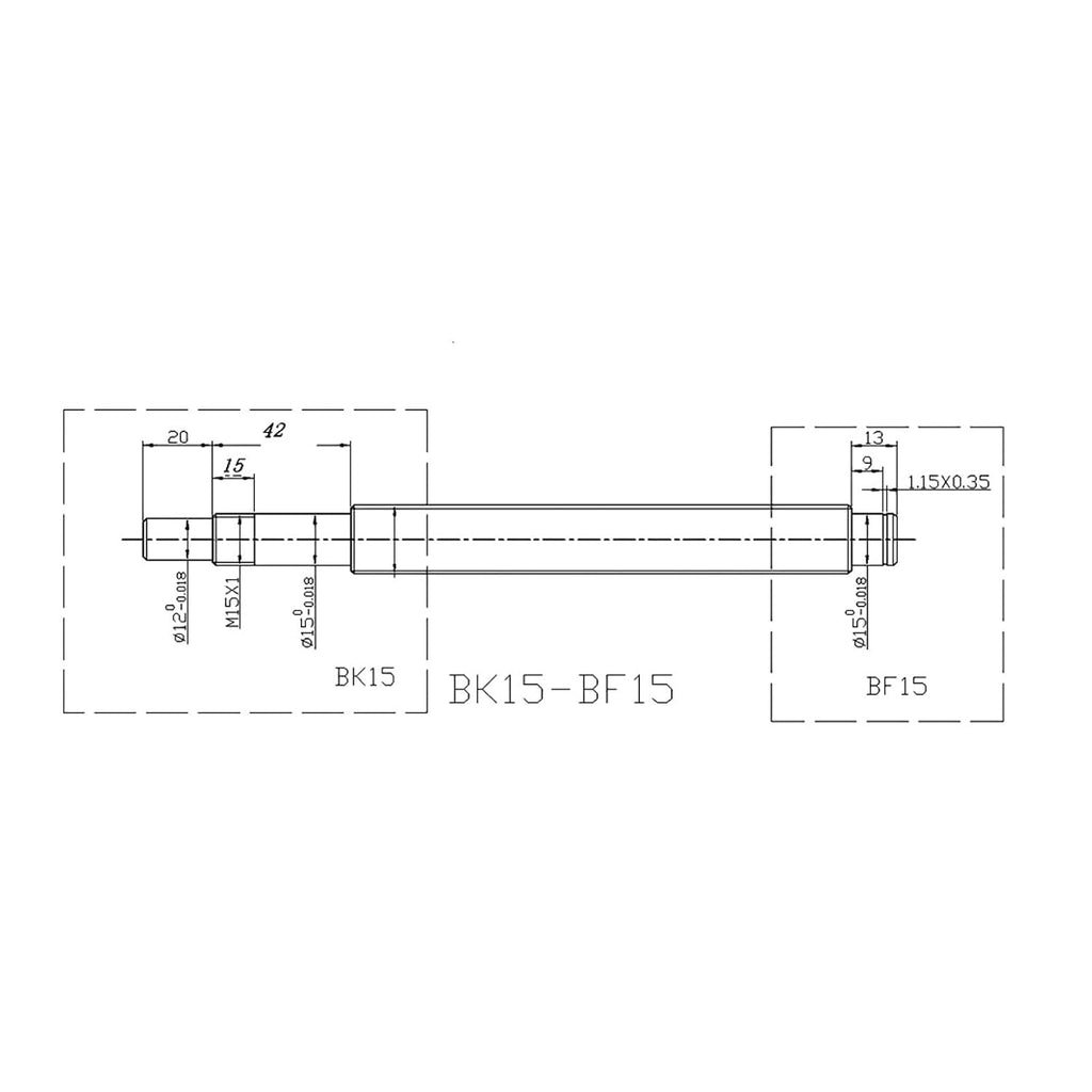 KUAOXK-Linear Motion Ball Screw Ball Screw SFU2010 Kit 200-500mm C7 Dia 20mm for CNC Parts Screw with Single Nut +BKBF15+DSG20H+Coupler(200mm)