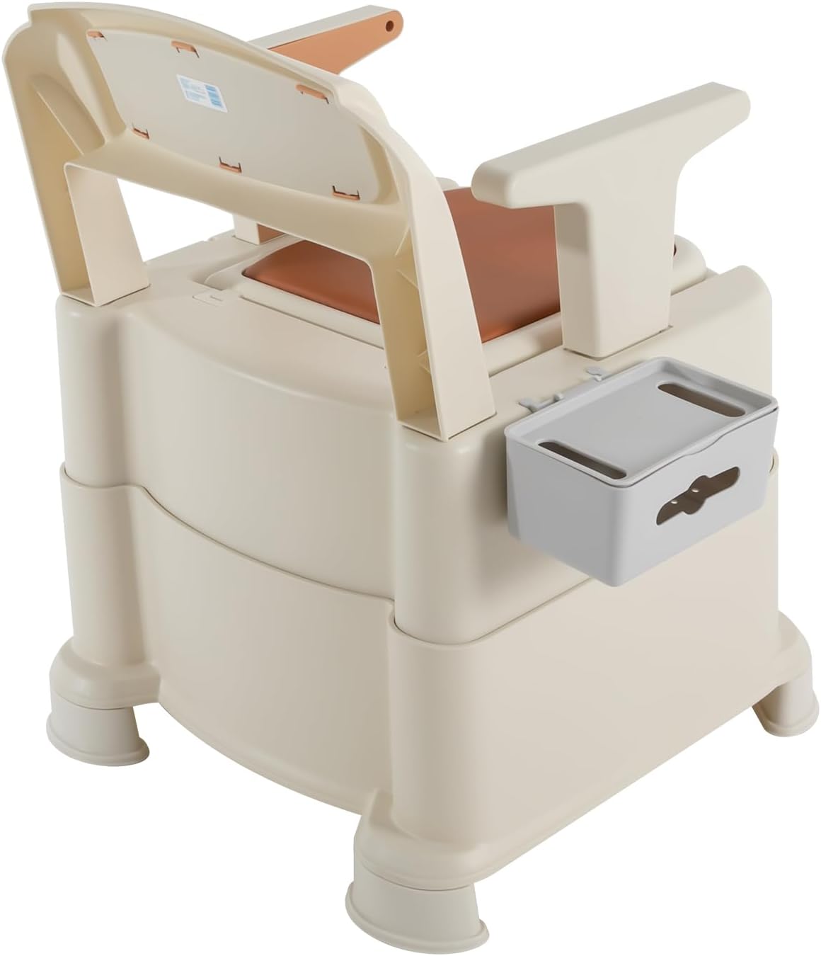 Bedside Commodes Chair, 440.92Lbs Capacity Bedside Toilet Portable Adult Potty Toilet Chair Armrests Adjustable Commode Toilet Heavy Duty Moveable Commodes w/Night Light for Home Use Nursing Centers
