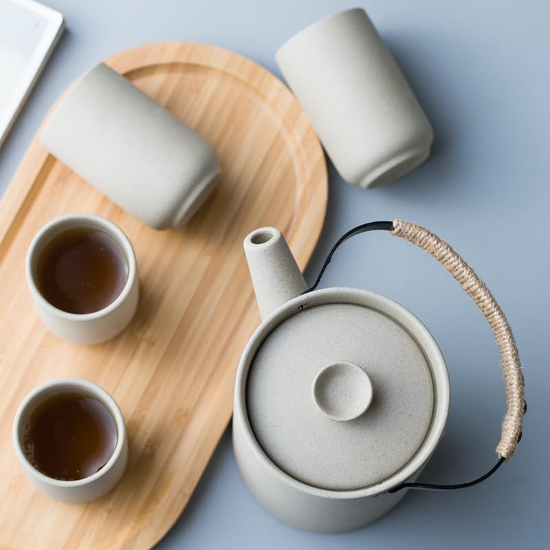 Beverage Serveware Creative ceramic water set household water cup kettle cup set living room home cup tea set tea cup tray Water Carafe