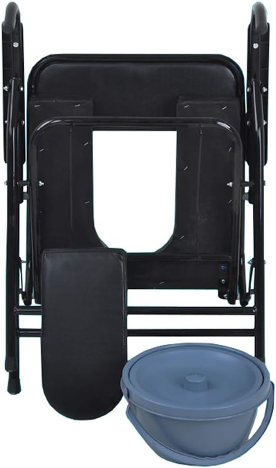 Commode Chair Folding Commode Chair - Heavy-Duty Bedside Potty Chair for Adults, Handicap Toilet Seat with Handles Bathroom Shower Chair