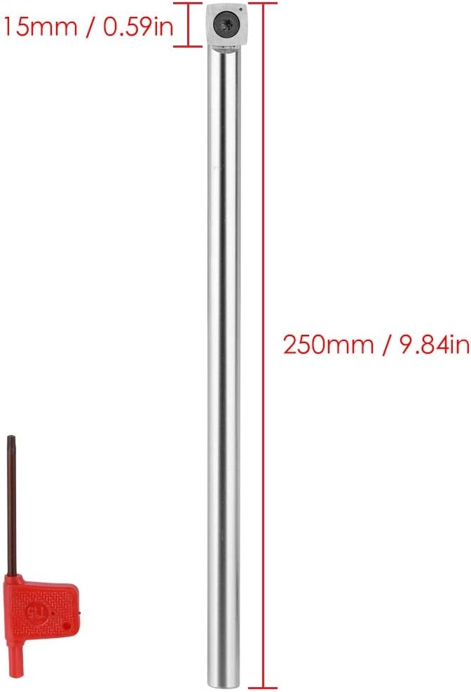 Boring Bar Lathe Tool Multifunctional Solid Carbide Insert Cutter Round Shank Woodworking Tool Alloy Handle Turning Tools Turning tool CNC Tools (Shank Diameter : One Set Of Turning Tool)