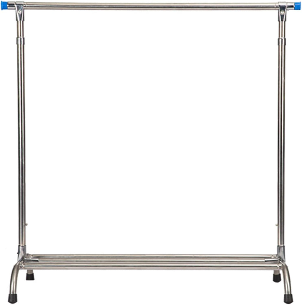 Metal Clothing Rack On Wheels, Rolling Garment Rack with Wheels, Garment Rack Rolling Clothes Rack Withhanging Rod for Bedroom, Hall, Clothes Store (B)