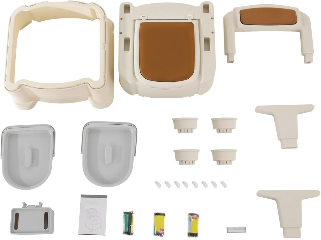 Bedside Commodes Chair, 440.92Lbs Capacity Bedside Toilet Portable Adult Potty Toilet Chair Armrests Adjustable Commode Toilet Heavy Duty Moveable Commodes w/Night Light for Home Use Nursing Centers