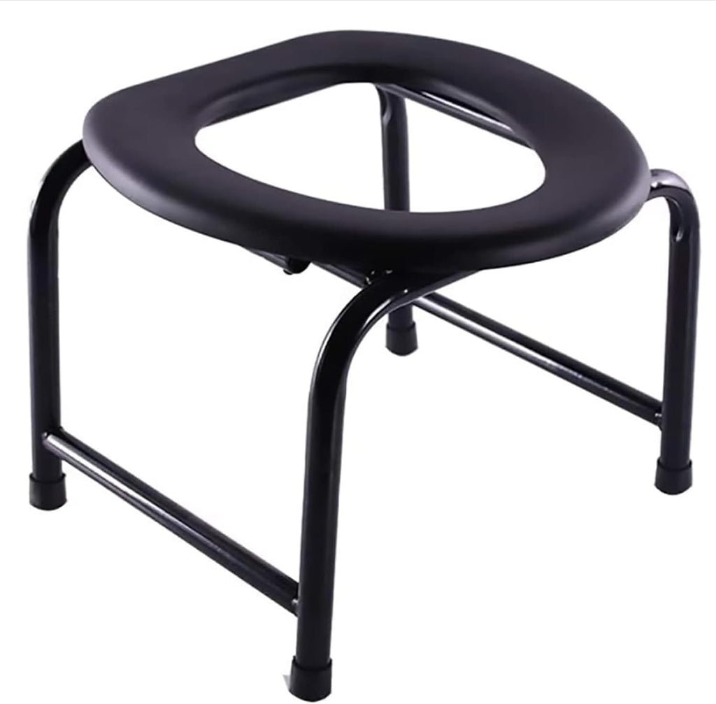 Bedside Commode,Toilet Seat with Handles Stainless Steel Toilet Stool Folding Non-Slip Rubber Tips Easy to Clean Elderly Pregnant Woman Toilet Chair