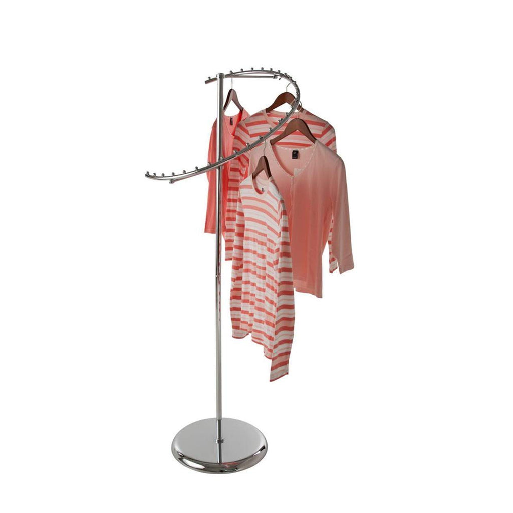 NAHANCO K29 Heavy Duty Chrome Spiral Retail Costumer Garment Rack, Displays 29 Garments (1 Each)