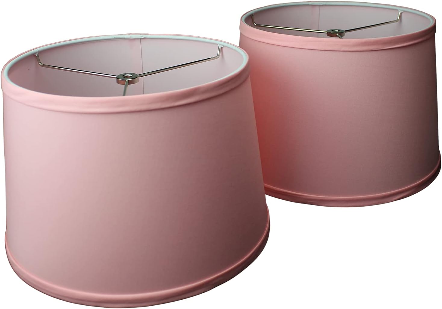 FenchelShades.com Set of 2 Lampshades 10' Top Diameter x 12' Bottom Diameter x 8' Slant Height with Washer (Spider) Attachment. (Linen Primrose)