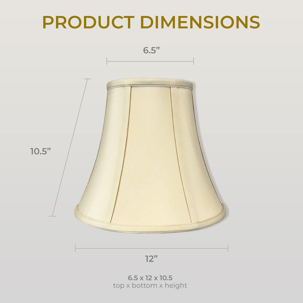 Royal Designs, Inc. BSO-704-12BG-2 True Bell Basic Lamp Shade, 6.5 x 12 x 10.5, Beige, 2-Pack