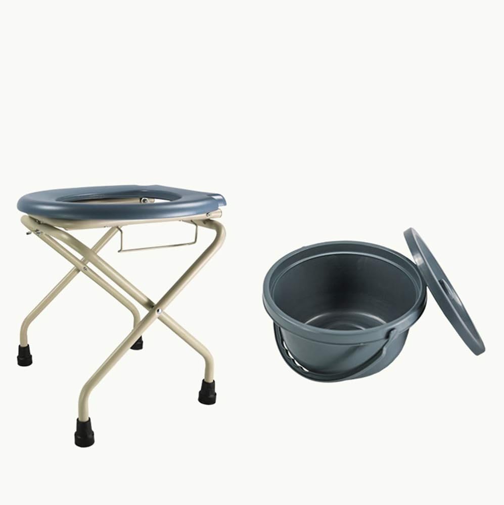 Commode Chair Commode Chair - Folding, Bathroom and Bedside Commode Seat, Lightweight, Heavy Duty 3-in-1 Aid