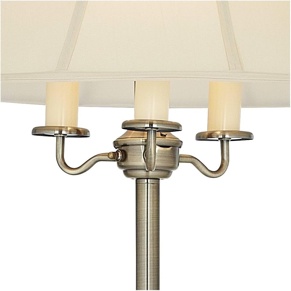 Regency Hill Montebello Traditional 59' Tall Standing Floor Lamps Set of 2 Lights Candelabra 4-Light Gold Metal Antique Brass Finish Living Room Bedroom House Reading Office Home Decor Entryway