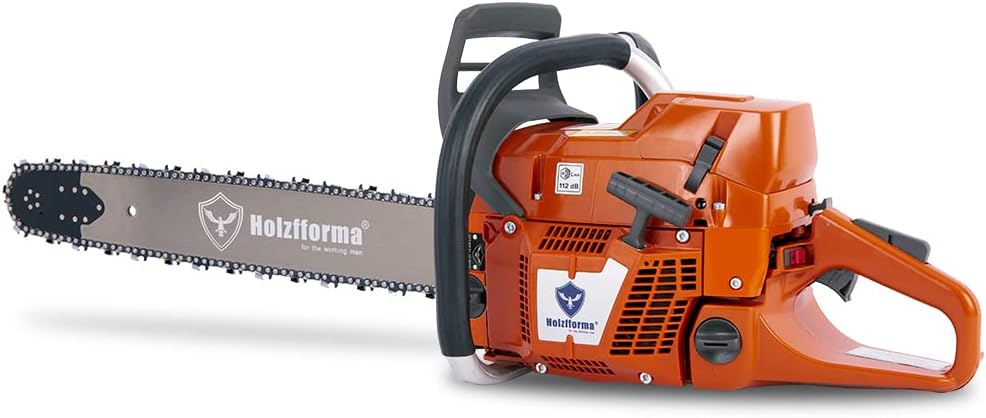 Holzfforma 71cc G372 50mm Bore Gasoline Chainsaw Power Head with 20inch Guide Bar and Saw Chain 72 Drive Links 3/8'.058' Wrap Around Handle Bar