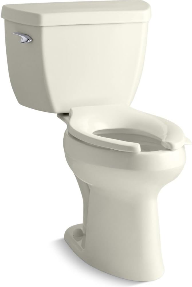 Kohler 3493-96 Highline Classic Comfort Height two-piece elongated chair height 1.6 gpf toilet, Biscuit