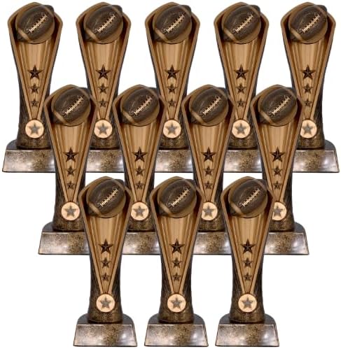 Express Medals 12 Pack of 9 Inch Tall Cobra Football Trophy Awards Boys Girls Mens Women Youth Team Trophies Award Tournament Champion Winner Event Prize Gift CA224