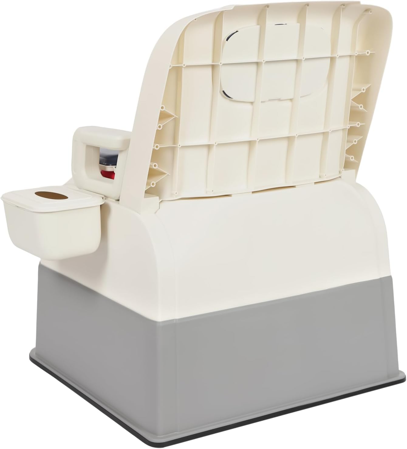 Bedside Commode Chair & Safety Toilet Seat – Heavy-Duty Portable Commode with Odor-Proof Lid & Non-Slip Armrests – Elderly, Pregnant Women, Mobility Impaired Home Care (Blue)