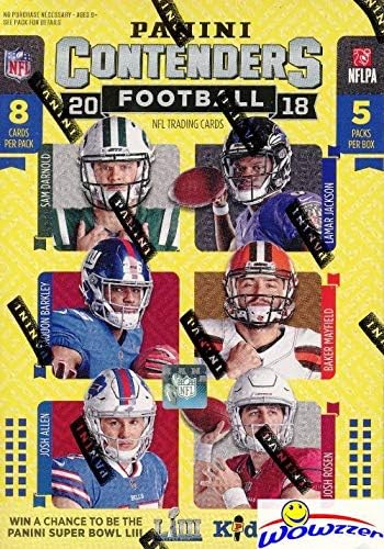 2018 Panini Contenders NFL Football EXCLUSIVE Factory Sealed Retail Box with AUTOGRAPH or MEMORABILIA Card! Look for RCs & Autos of Baker Mayfield, Saquon Barkley, Sam Darnold & Many More! WOWZZER!