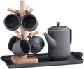 Beverage Serveware Tea cup kettle set cup home living room ceramic water cup coffee cup set cup water cup Water Carafe(Gris)