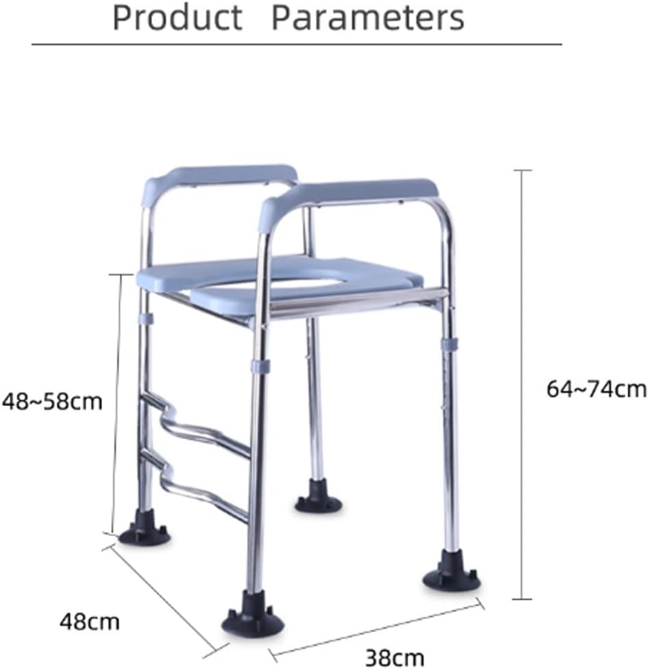 Toilet Seat Riser with Arms, Elevated Commode Safety Frame for Elderly, Handicap & Disabled, Bathroom Toilet Safety with Adjustable Height