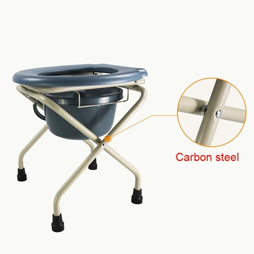 Commode Chair Commode Chair - Folding, Bathroom and Bedside Commode Seat, Lightweight, Heavy Duty 3-in-1 Aid