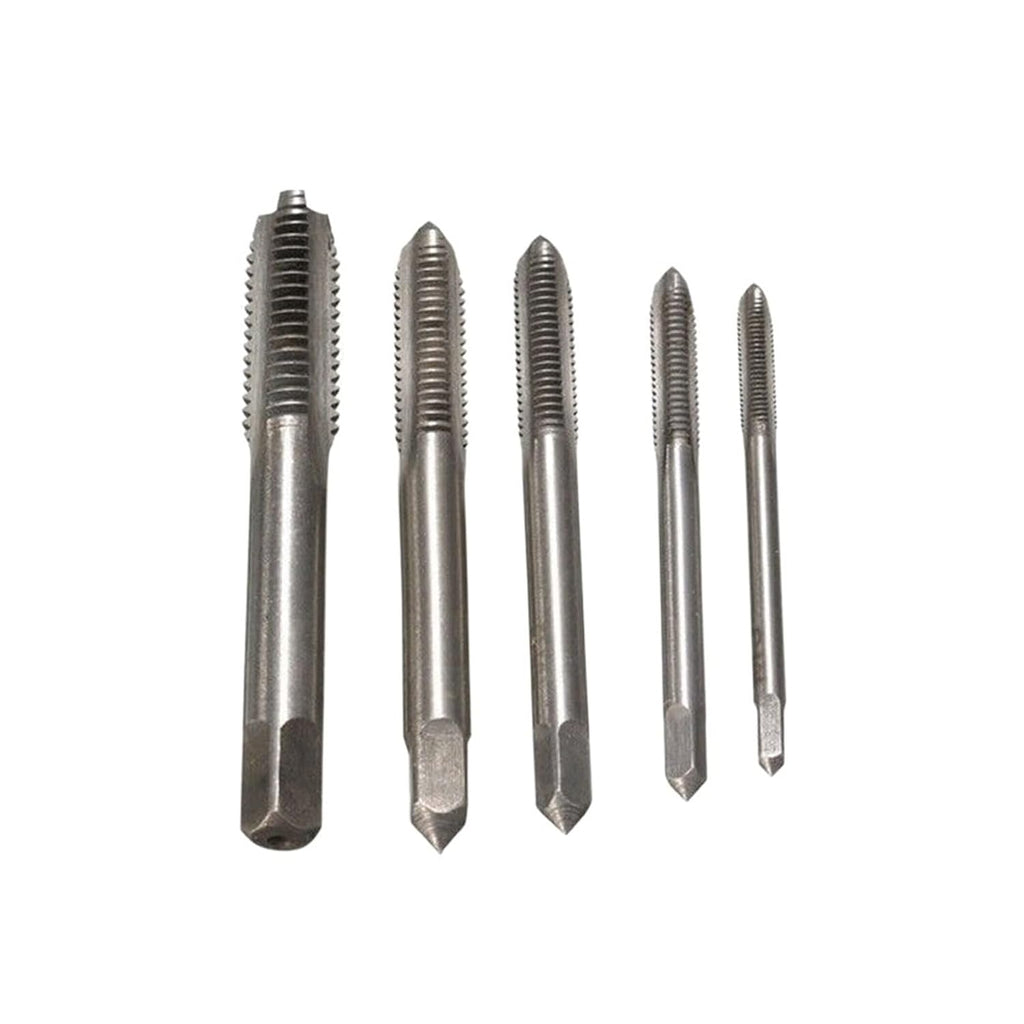 Screw Thread Hand Tap Drill Bits M3 M4 M5 M6 M8 - High-Speed Steel Spiral Point Straight Fluted Tool Set for Metalworking