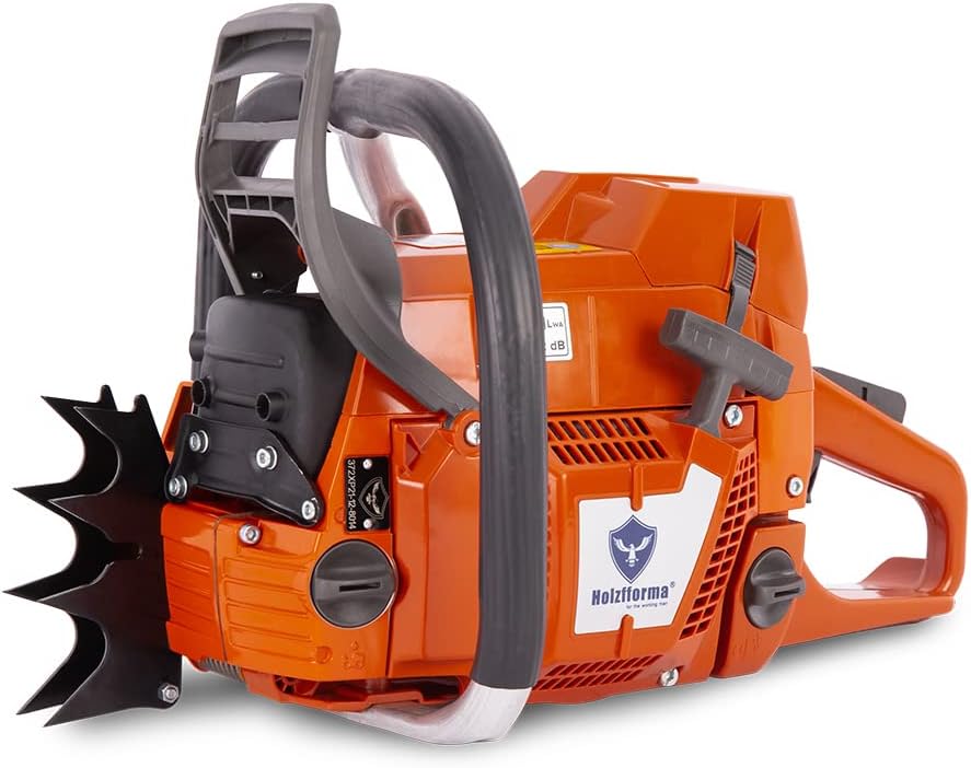 Holzfforma 71cc G372 50mm Bore Gasoline Chainsaw Power Head with 20inch Guide Bar and Saw Chain 72 Drive Links 3/8'.058' Wrap Around Handle Bar