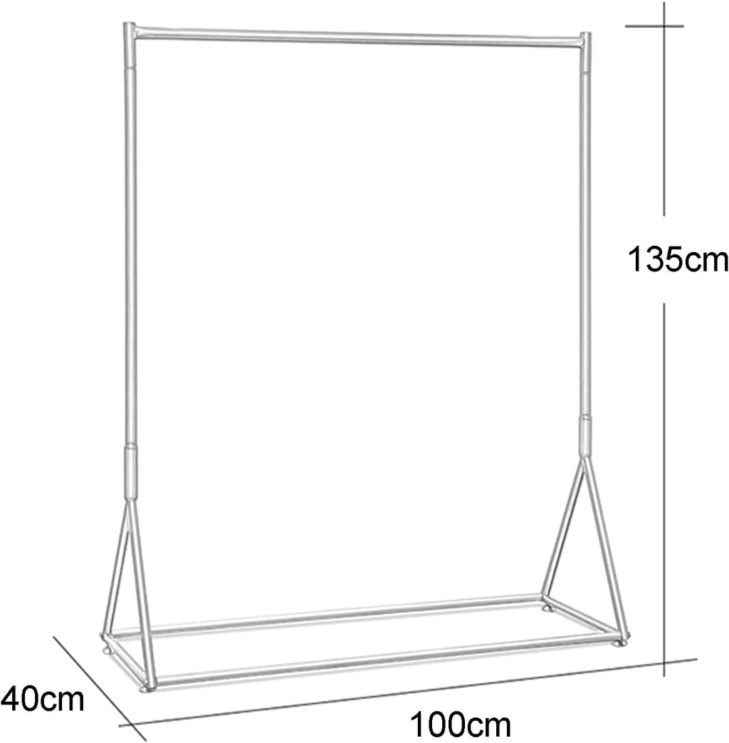 Garment Rack, Retail Display Clothing Rack, Heavy Duty Detachable Clothes Rail, Modern Simple Heavy Duty Metal Rolling Garment Rack with Wheel (100X135Cm)
