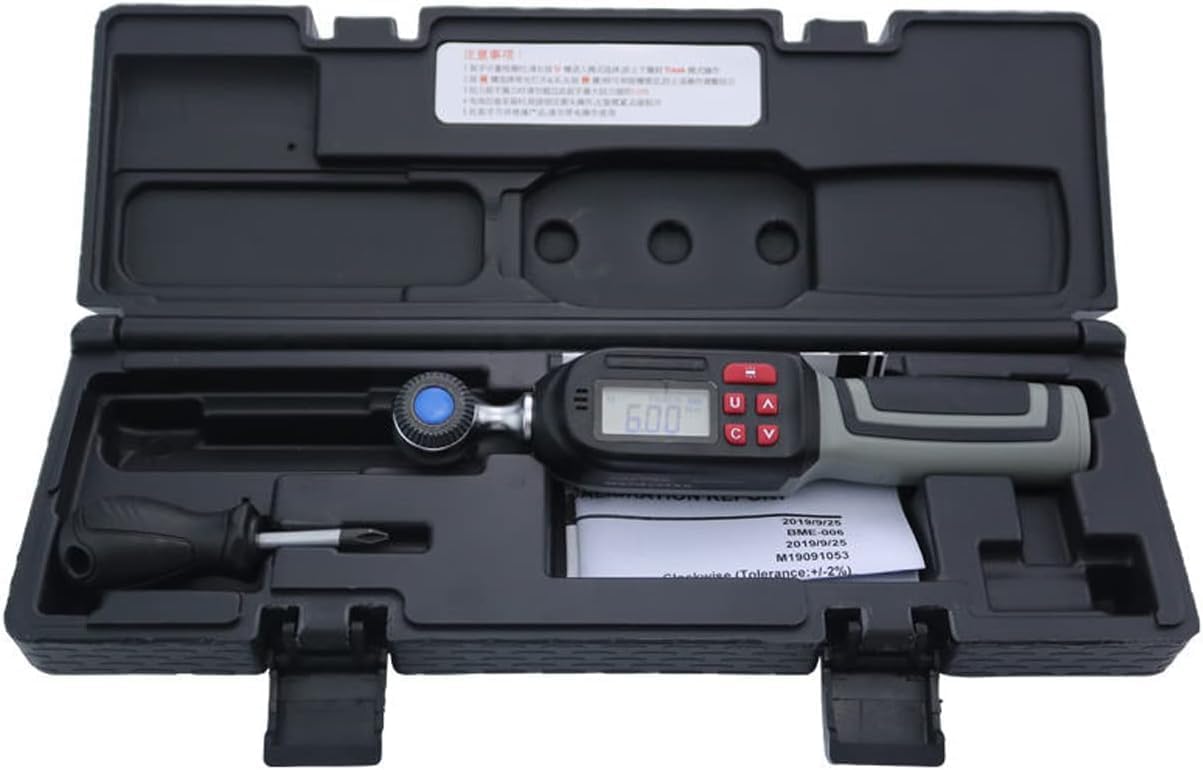 High Precision 1/4 Inch Digital Torque Wrench with Buzzer & LED Display, Sound & Light Alarm, 4 Measuring Modes, Compact Design for Mechanics & DIY Enthusiasts (0.3)